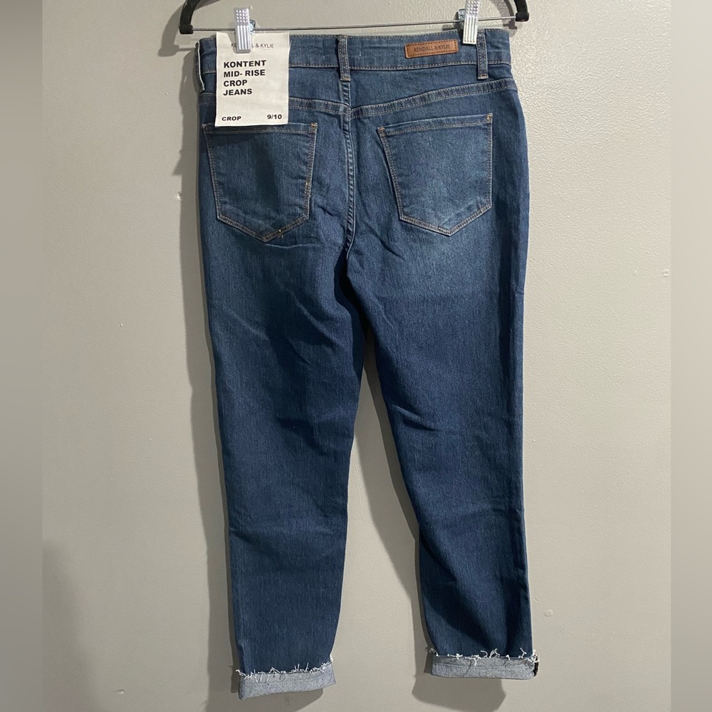 Kendall & Kylie Kontent Mid-rise Crop Jeans Size 9/10 - Picture 2 of 5